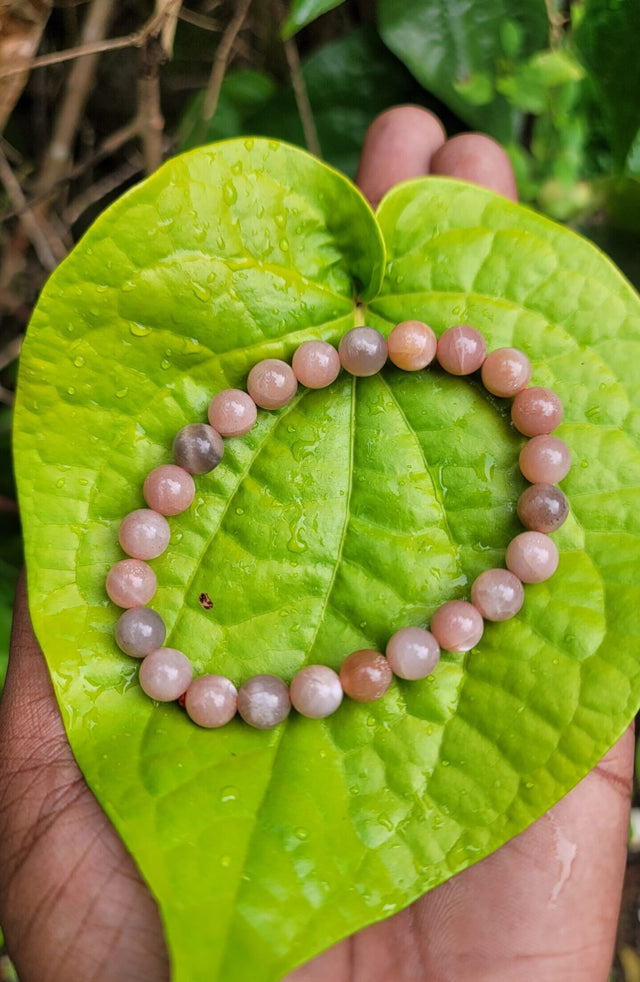 Peach Moon Gemstone Bracelet - 8mm