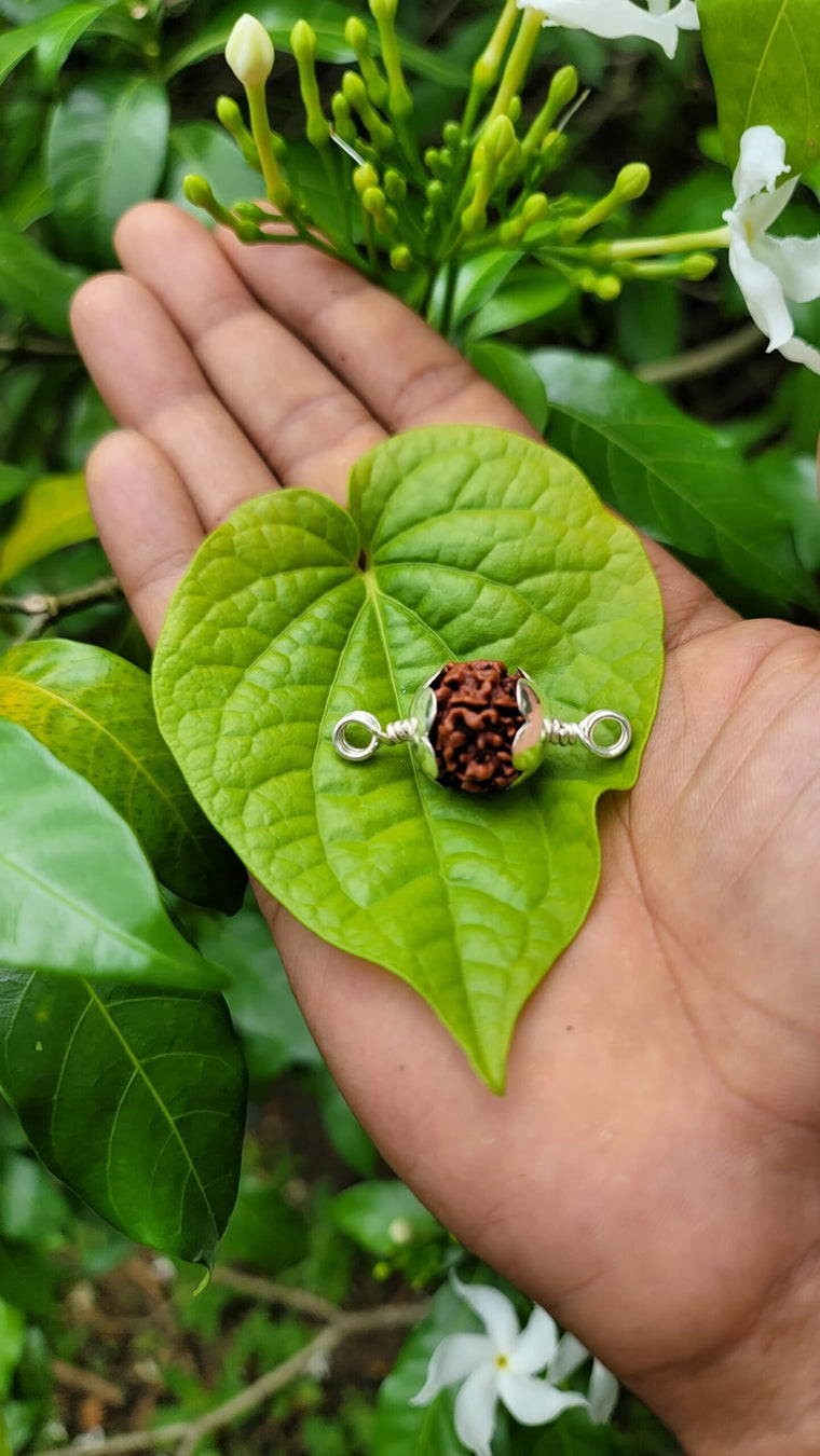 Rudraksha Silver(925) dollar double side