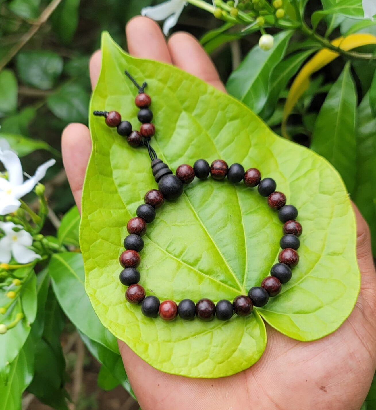Red Sandalwood & Karungali Bracelet - 8mm