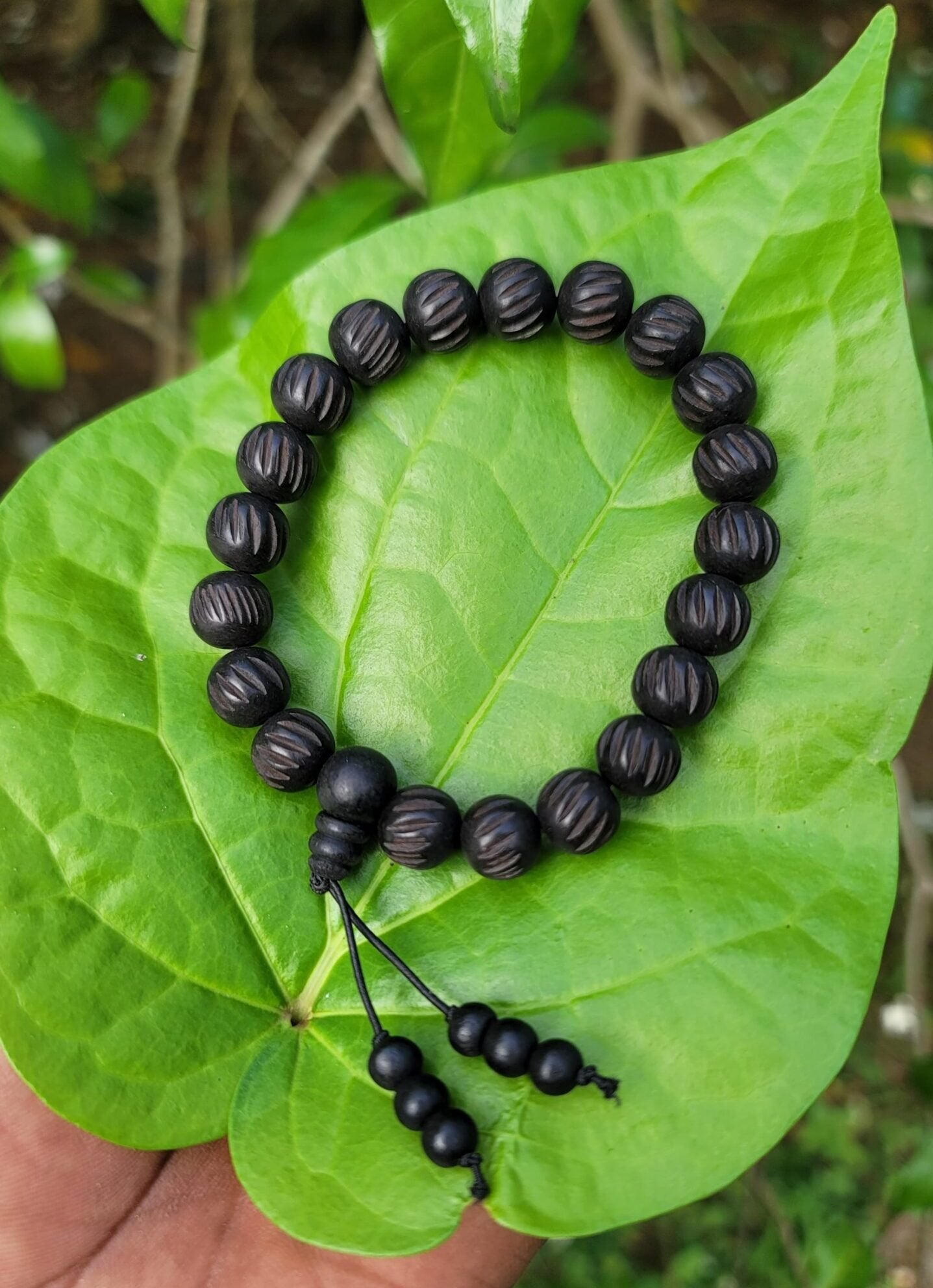 Karungali Bracelet - 10 MM with design