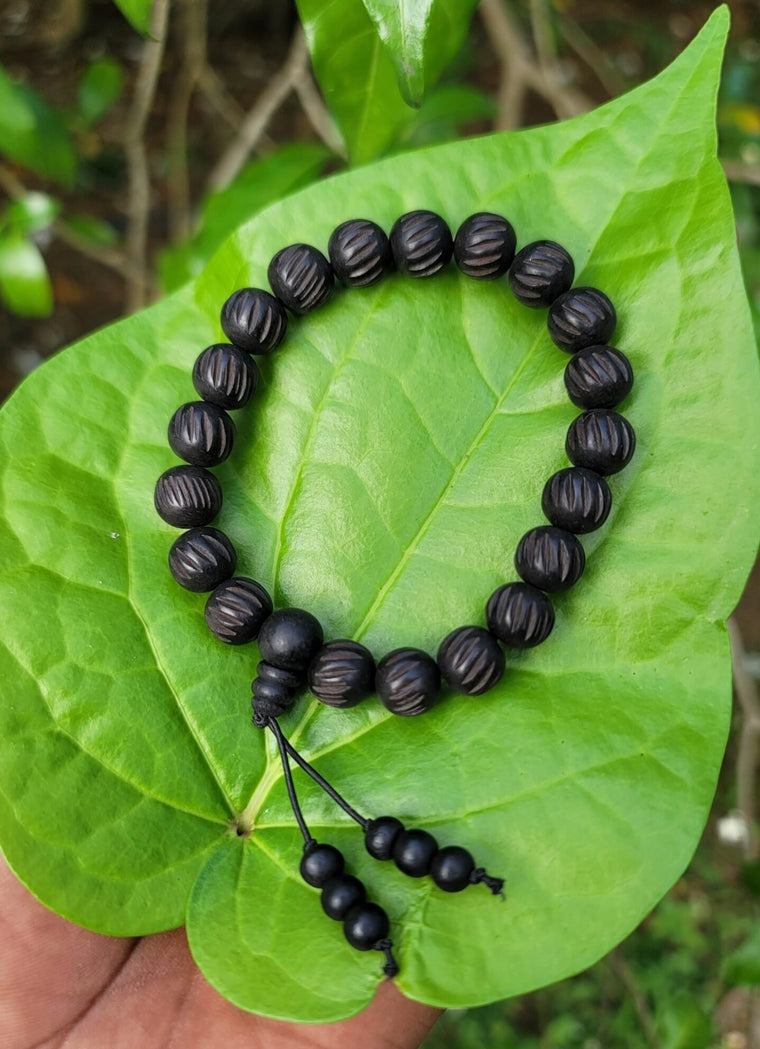 Karungali Bracelet - 10 MM with design