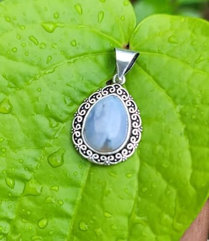 Lace Agate Gem Pendant
