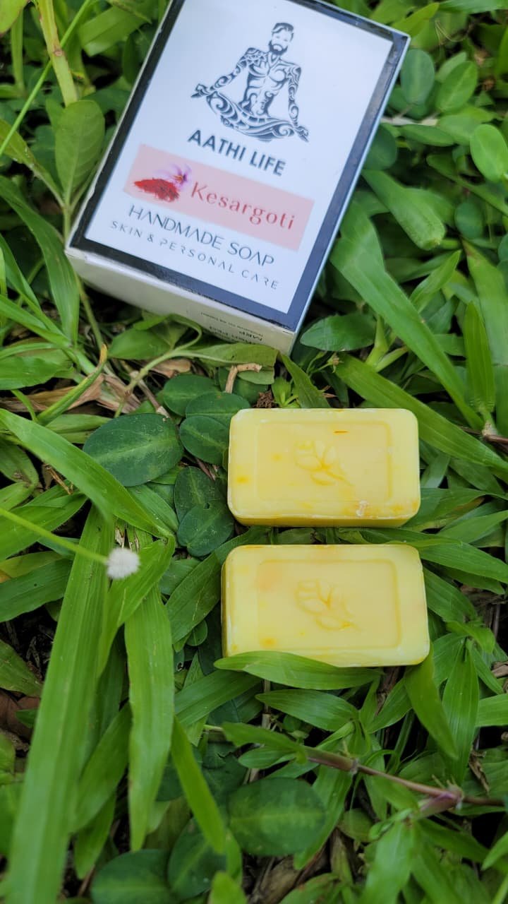 Kesargoti Handmade Soap (pack of 2 ,60 gram)