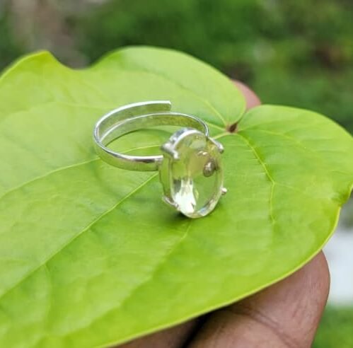 Lemon Topaz Gem Ring (free size)