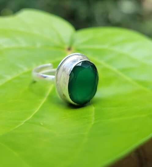 Green Onyx Gem Ring (free size)