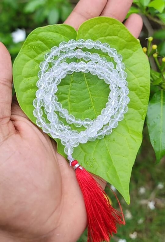 Spatika Diamond cut Mala 108 – 6mm
