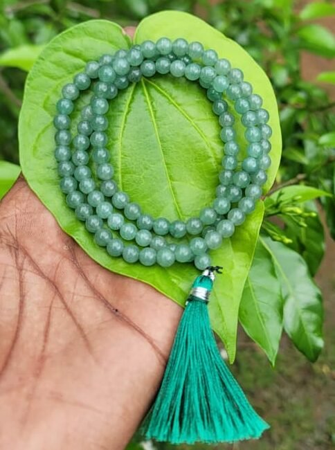 Green Aventurine Gemstone Mala 108 Pearls-6mm