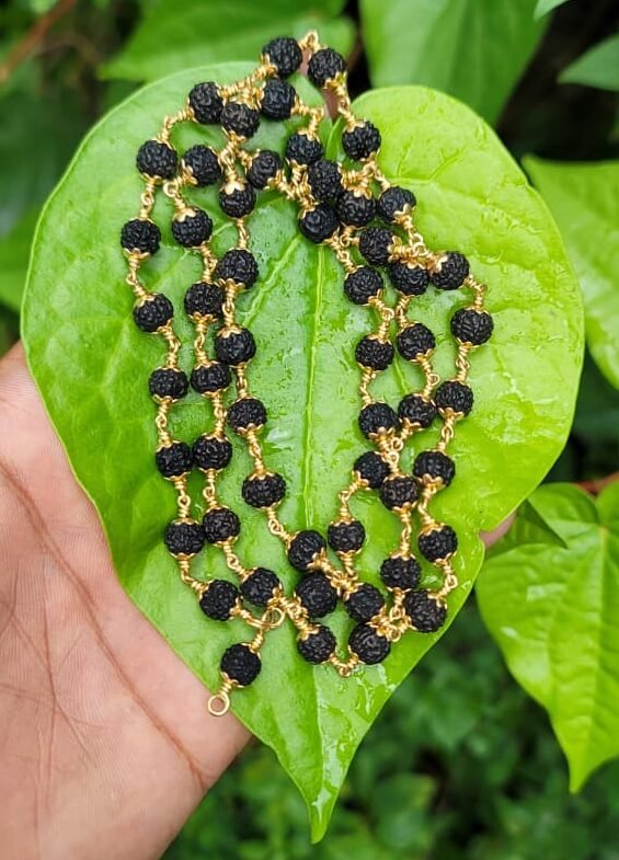 Impon Black Rudrasksha Mala – 6mm