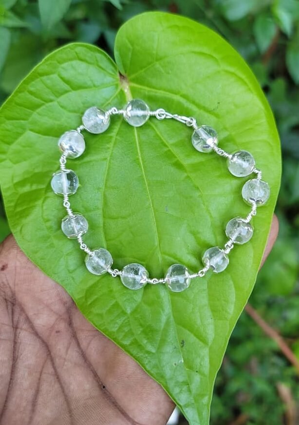 Spatika Silver(925) Bracelet -10mm