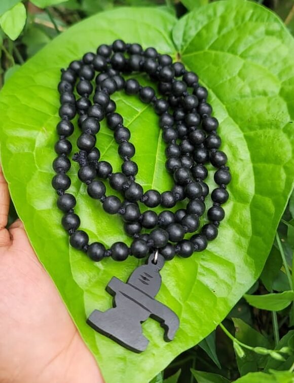 Karungali knot mala with Shivalinga Dollar- 108 beads