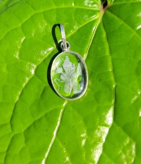 Spatika Hanuman Gem Pendant