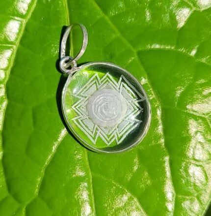 Spatika Meru Shri Yantra Gem Pendant
