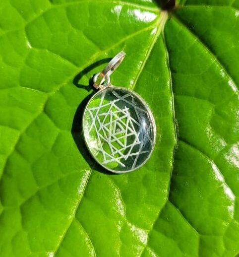 Spatika Line Shri Yantra Gem Pendant