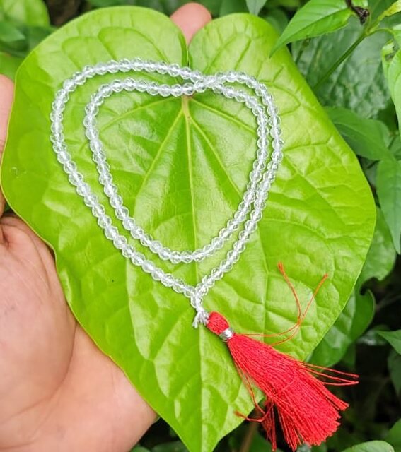 Spatika Diamond cut Mala – 4mm(for babys)