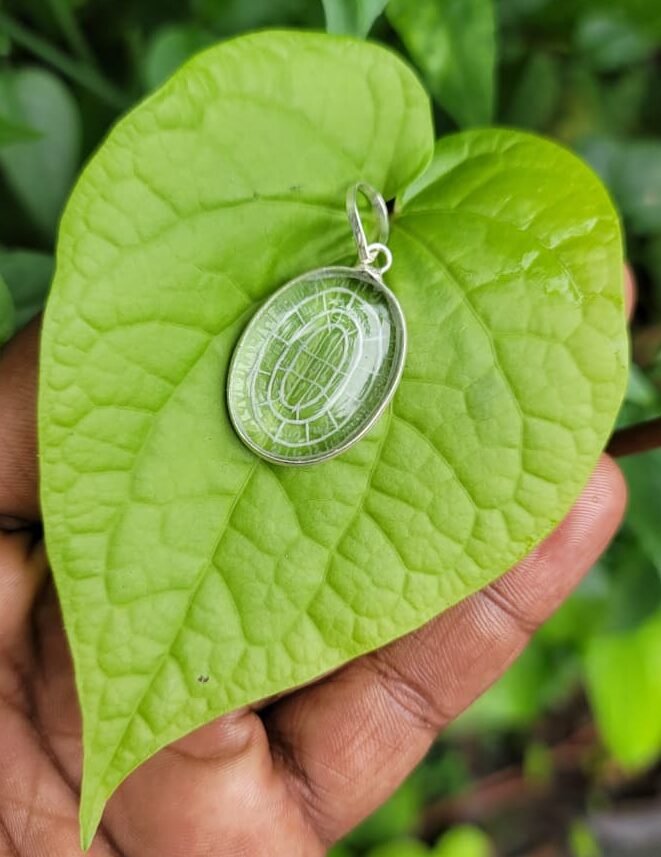 Spatika Kailash Dhan Raksha Yantra Gem Pendant