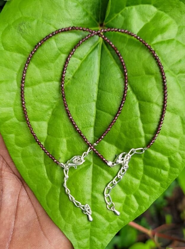 Garnet Anklet 2mm(pair)