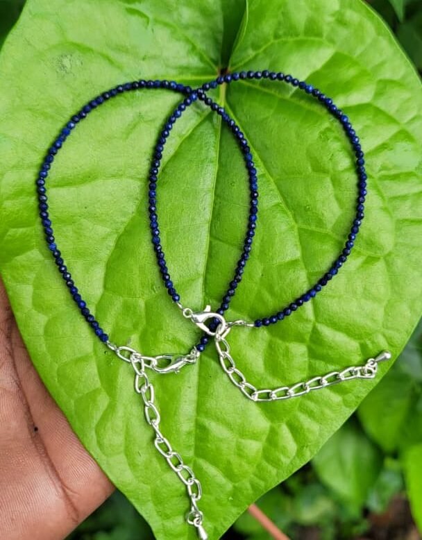 Lapis lazuli Anklet 2mm(pair)