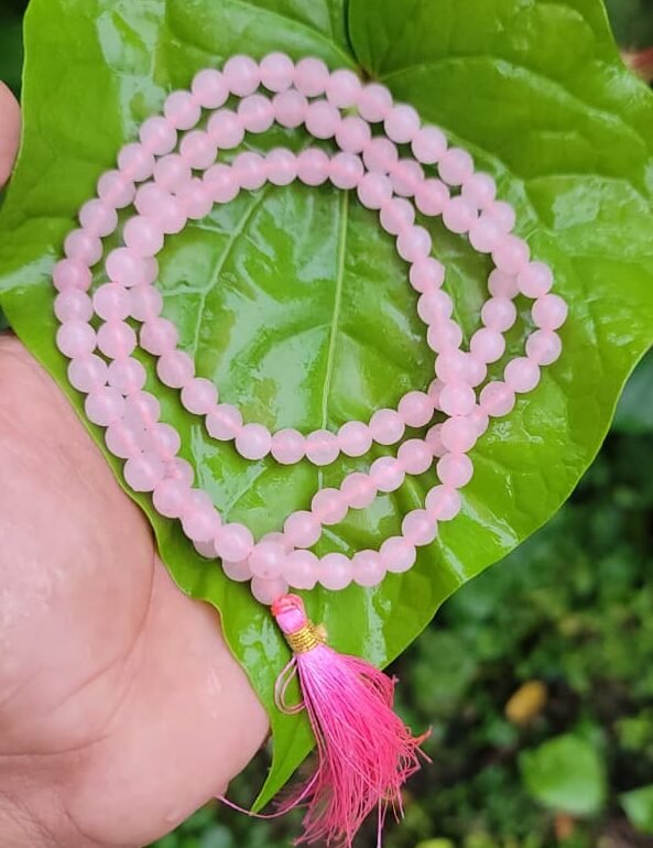 Rose Quartz Gemstone Mala 108 Pearls 6mm