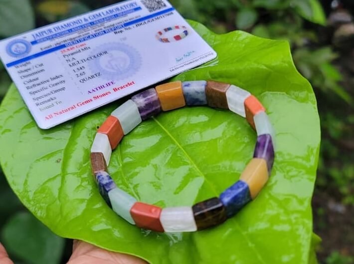 Seven Chakra Cubical Bracelet