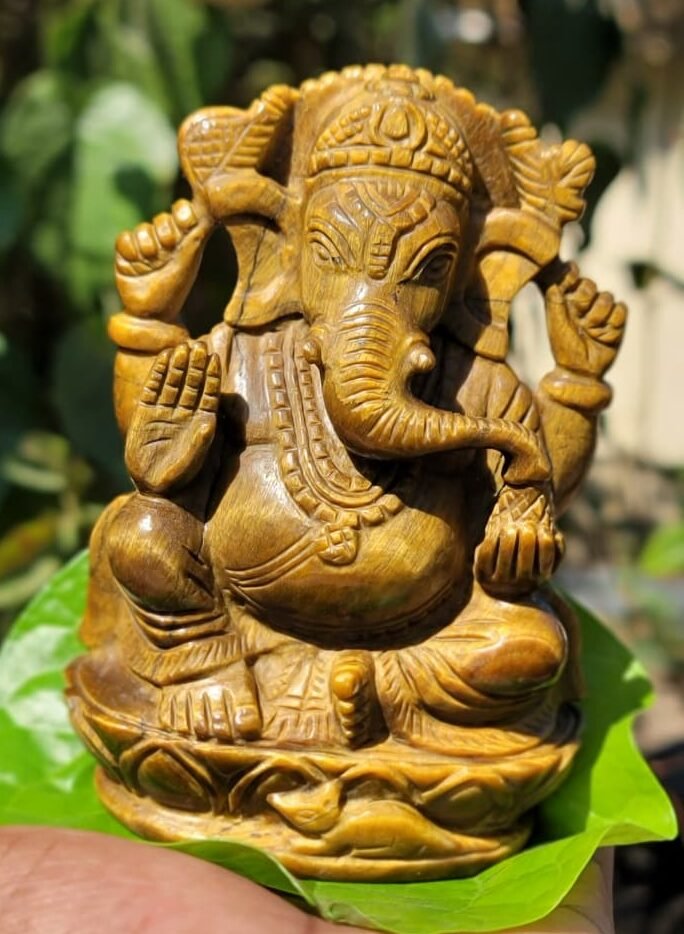 Tiger Eye Ganesh statue Exotic collection (485gram)