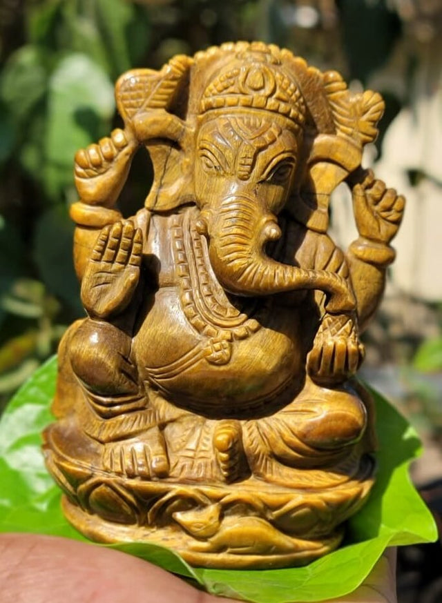 Tiger Eye Ganesh statue Exotic collection (485gram)