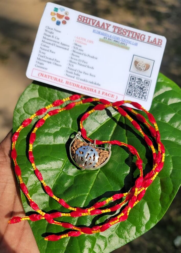 1 Face Rudraksha Silver coated mala (Ekamukhi)