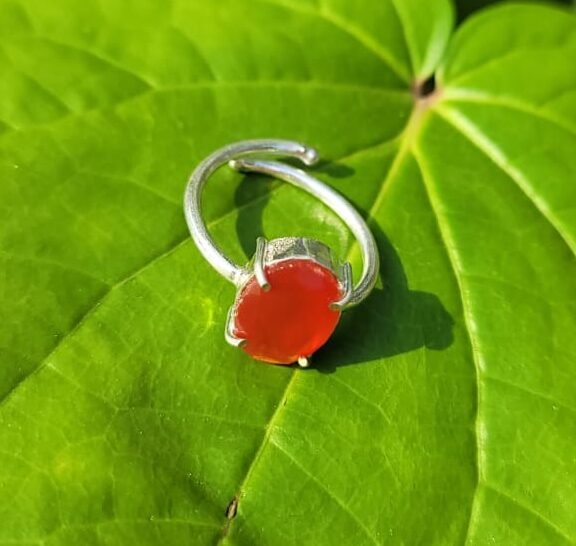 Carnelian Gem Ring (free size)