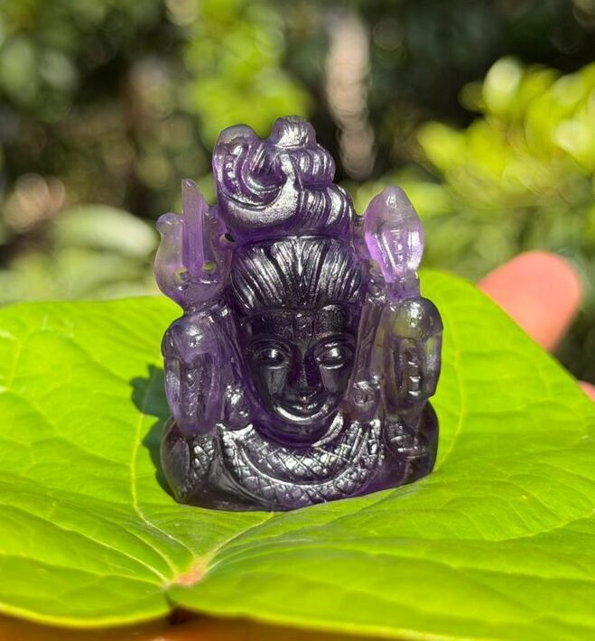 Amethyst Lord Shiva`s Head-2inch