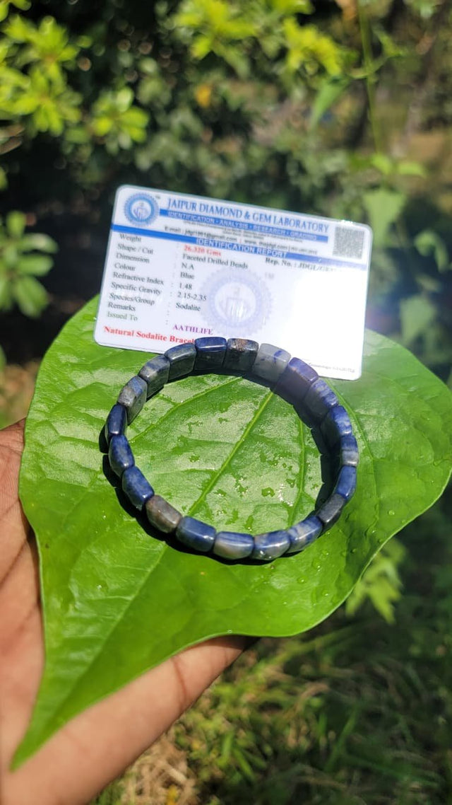 Sodalite pyramid Bracelet