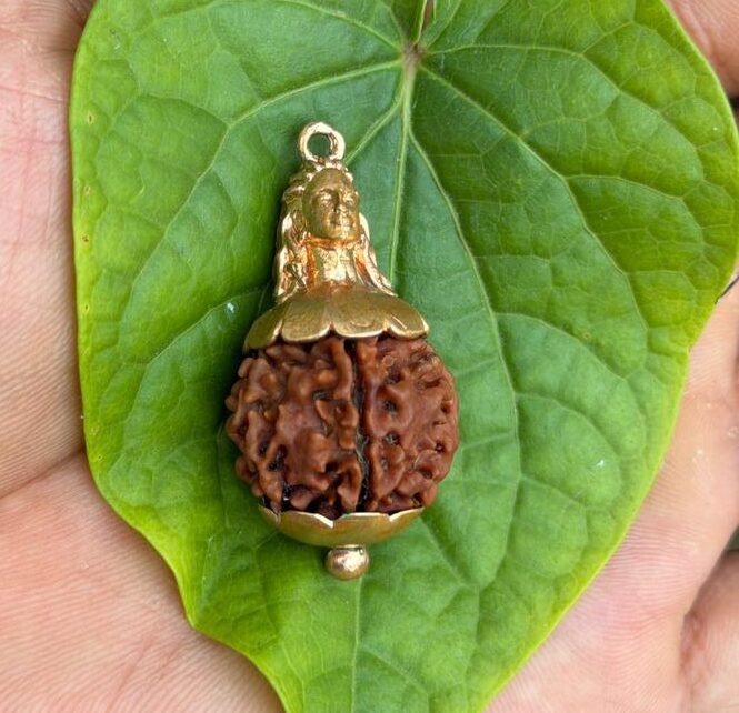 Aathi Shiva Rudraksha 5Face Panchaloha(impon)Dollar