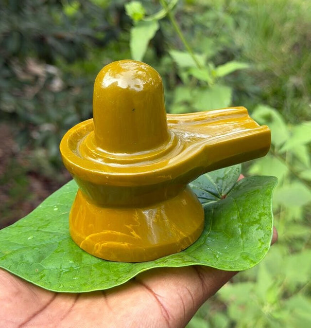 Yellow Jade Shivalinga(320-530gram)