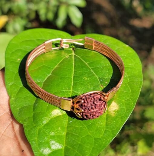 Rudraksha 5 face Copper Bangle