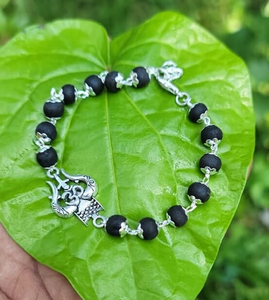 Karungali Om Trisul Bracelet-7mm