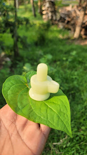 Glowing Shivalinga Small(green)-2.5inch