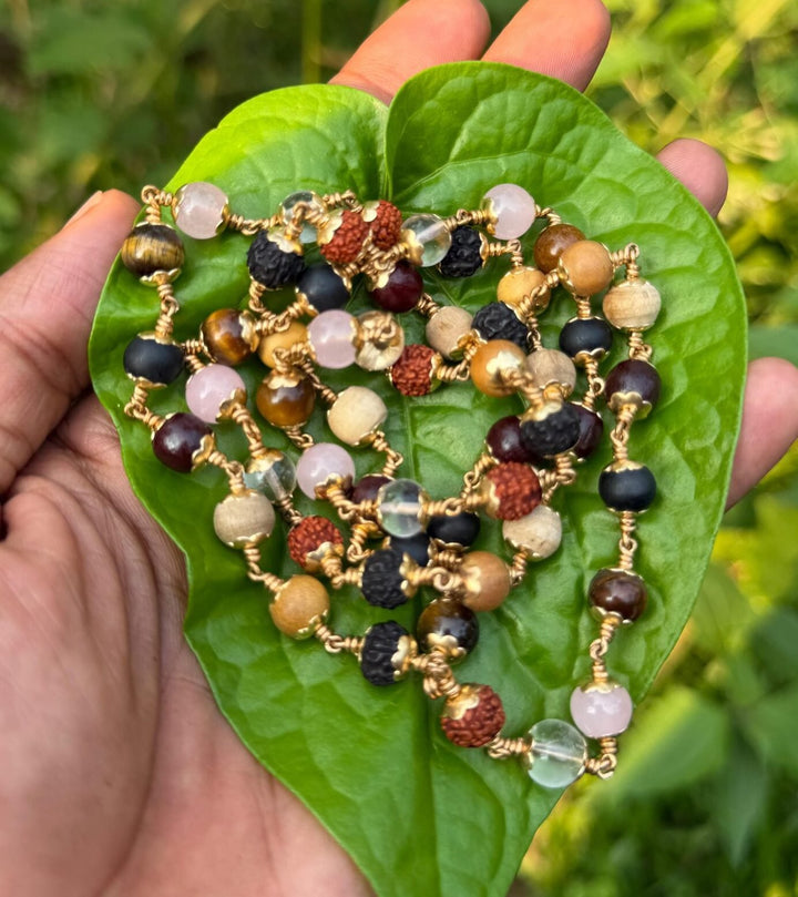 Navamani Panchaloha(Impon)Mala 8mm- 54 beads