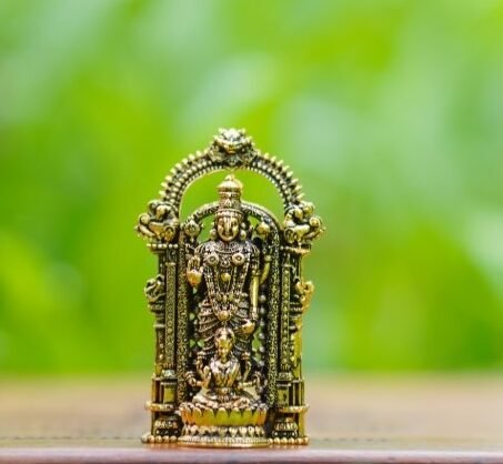 Shri Venkateswara Mahalakshmi Gold Finish Idol