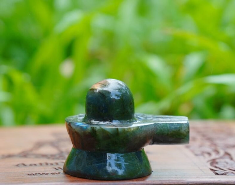 Labradorite Shivalinga 2.5inch(300gram)