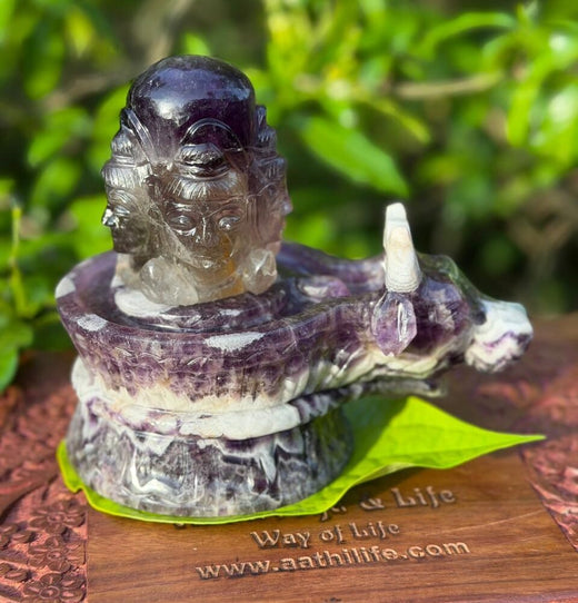 Amethyst Panchamukhi Shivalinga Statue 1.8kg
