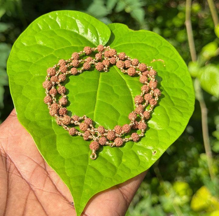 Rudraksha Panchaloha(impon) Without Cap Mala 4mm