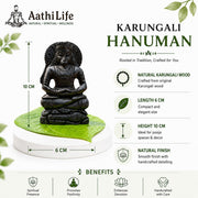 Karungali Hanuman Statue 4 Inch
