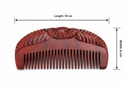 Red sandal wood Comb with design