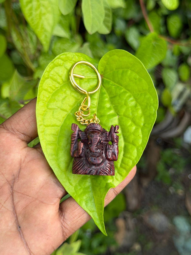 Red Sandalwood Ganesh Keychain