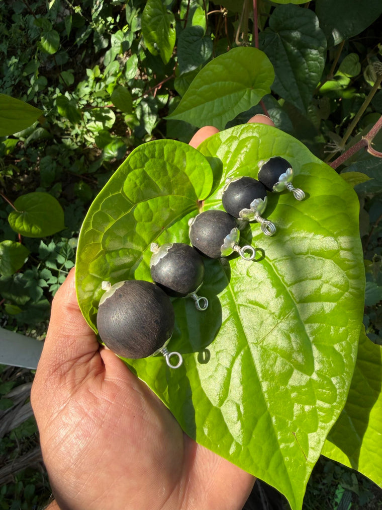 Karungali beads Pure Silver 92.5