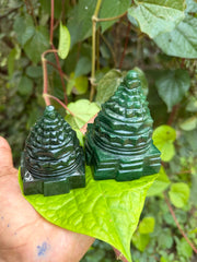 Green jade Shri yantra