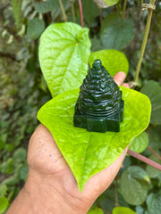 Green jade Shri yantra