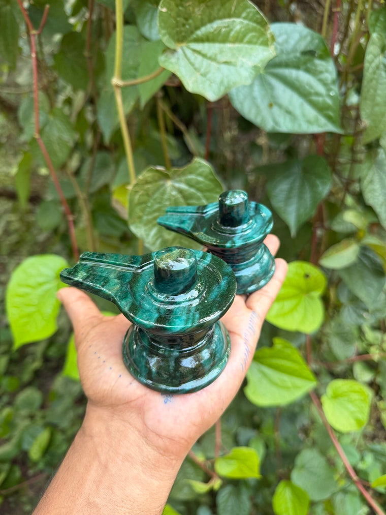 Green blue Shivalinga