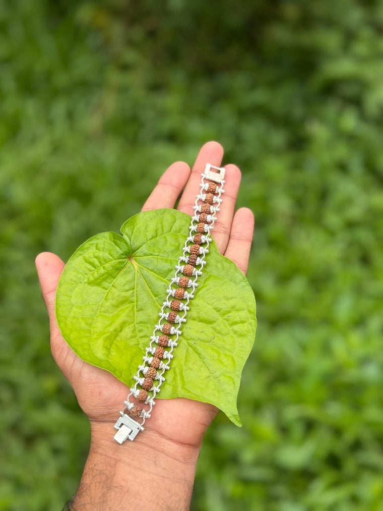 Rudraksha Silver Plated Bracelet